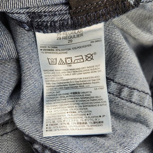 Gap 1969 Girlfriend Jeans 8 / 29x27 Mid Rise Taper - Picture 7 of 9